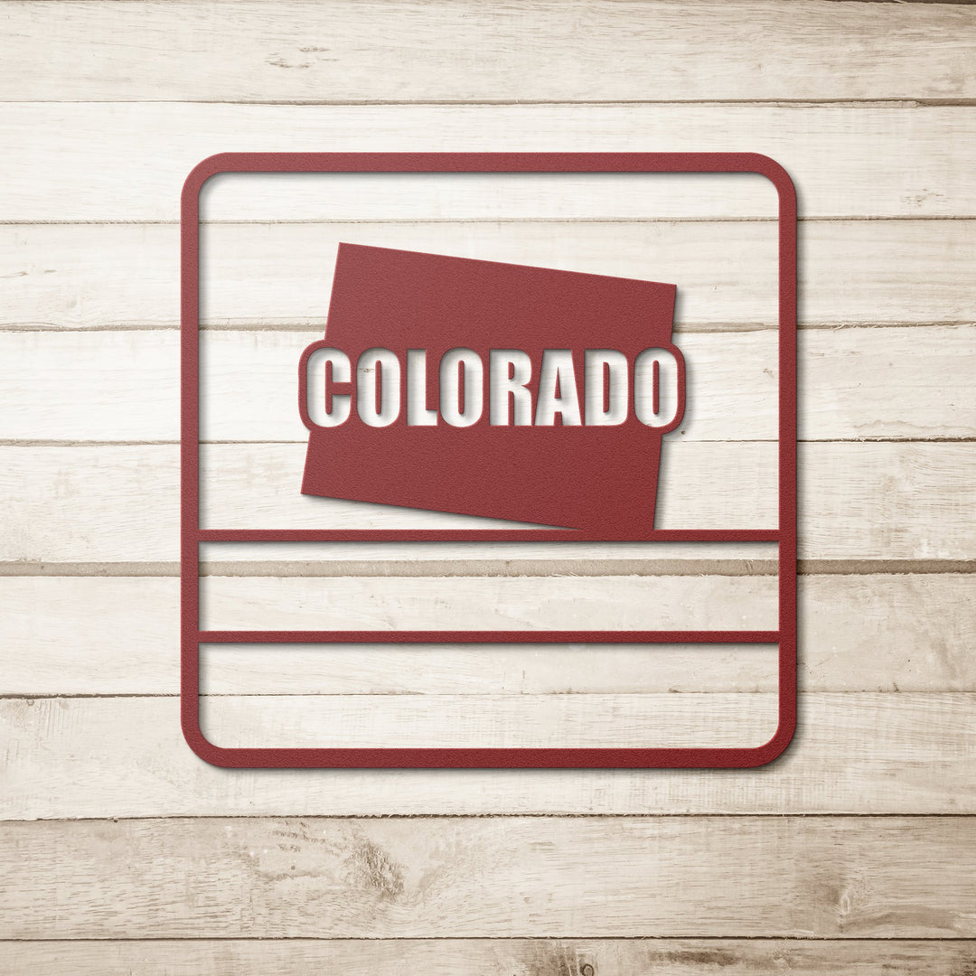 Die - Cut Metal Signs custom map of colorado - Tailored Wall ExpressionsWall Artapod - 3277126