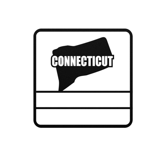 Die - Cut Metal Signs custom map of Connecticut - Tailored Wall ExpressionsWall Artapod - 3277156