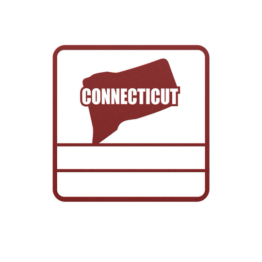 Die - Cut Metal Signs custom map of Connecticut - Tailored Wall ExpressionsWall Artapod - 3277156