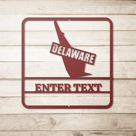 Die - Cut Metal Signs custom map of Delaware,Personalized - Tailored Wall Expressionsapod - 3653589