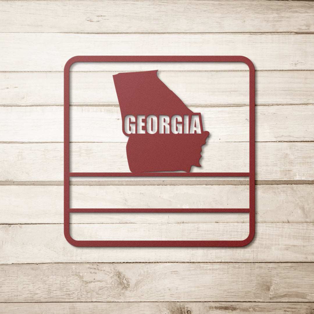 Die - Cut Metal Signs custom map of Georgia - Tailored Wall ExpressionsWall Artapod - 3277272