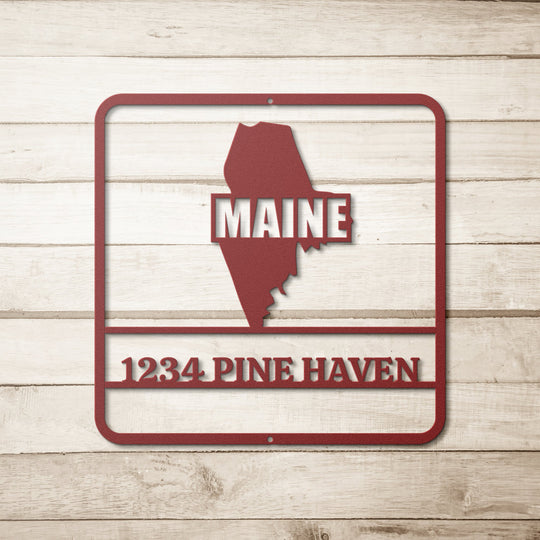 Die - Cut Metal Signs custom map of Maine PERSONALIZED - Tailored Wall Expressionsapod - 3286649