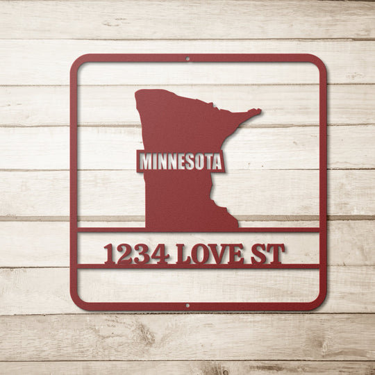 Die - Cut Metal Signs custom map of Minnesota PERSONALIZED - Tailored Wall ExpressionsWall Artapod - 3286775