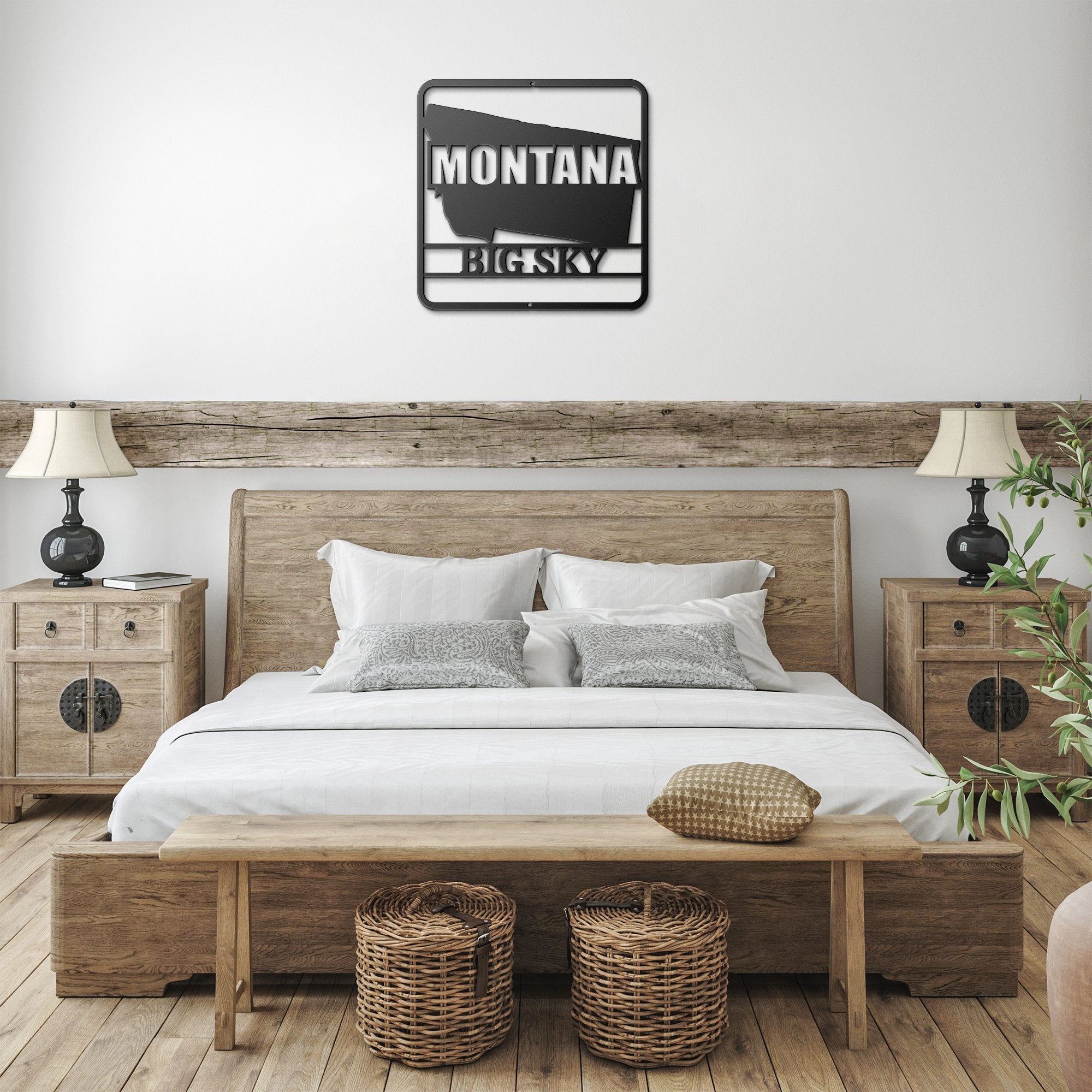 Custom Die-Cut Metal Signs custom map of Montana PERSONALIZED Wall Art AnywherePOD Black 12 Inch