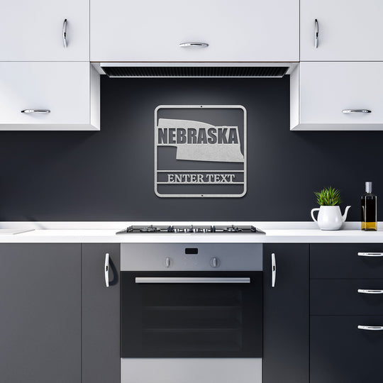 Die - Cut Metal Signs custom map of nebraska PERSONALIZED - Tailored Wall Expressionsapod - 3296178