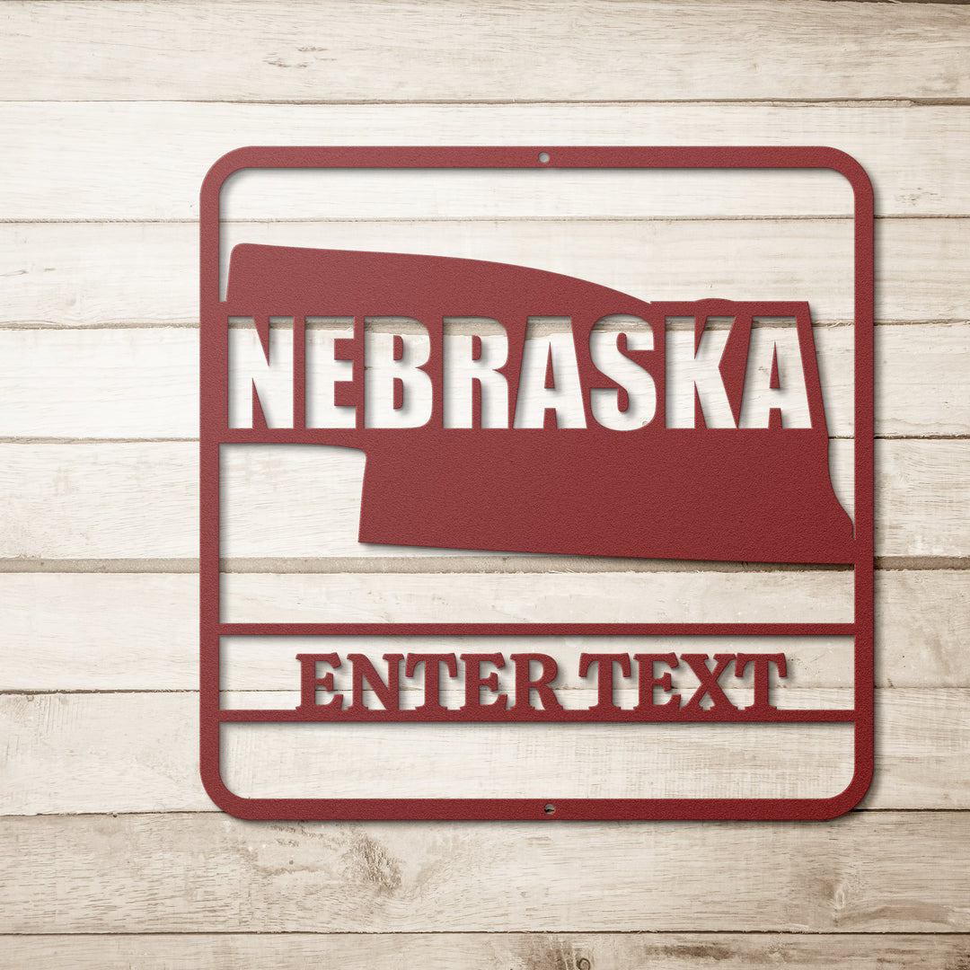 Die - Cut Metal Signs custom map of nebraska PERSONALIZED - Tailored Wall Expressionsapod - 3296178