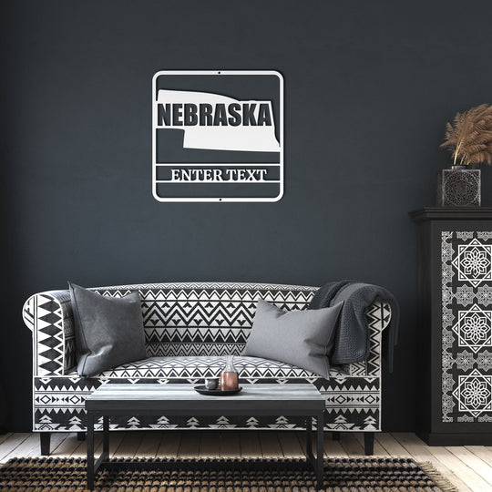 Die - Cut Metal Signs custom map of nebraska PERSONALIZED - Tailored Wall Expressionsapod - 3296178