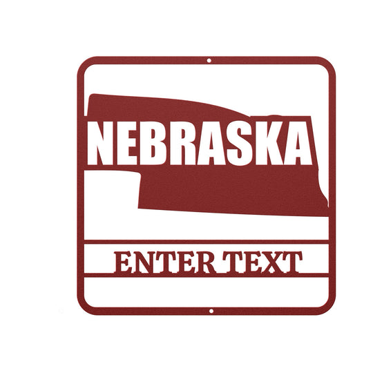 Die - Cut Metal Signs custom map of nebraska PERSONALIZED - Tailored Wall Expressionsapod - 3296178