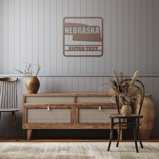 Die - Cut Metal Signs custom map of nebraska PERSONALIZED - Tailored Wall Expressionsapod - 3296178