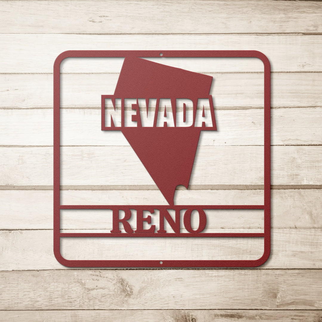 Die - Cut Metal Signs custom map of Nevada PERSONALIZED - Tailored Wall ExpressionsWall Artapod - 3296202