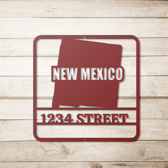 Die - Cut Metal Signs custom map of NEW MEXICO PERSONALIZED - Tailored Wall ExpressionsWall Artapod - 3646652