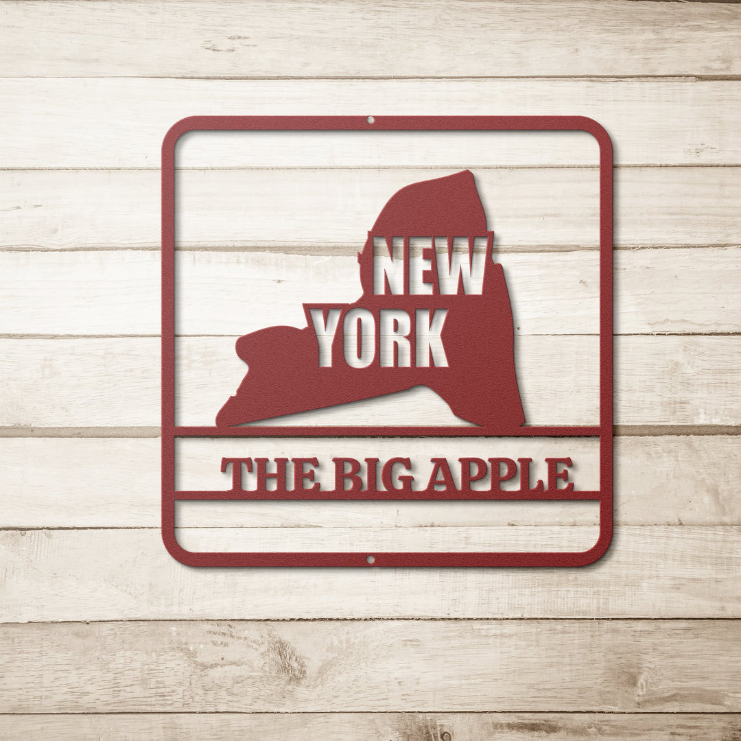 Die - Cut Metal Signs custom map of New York PERSONALIZED - Tailored Wall Expressionsapod - 3296444