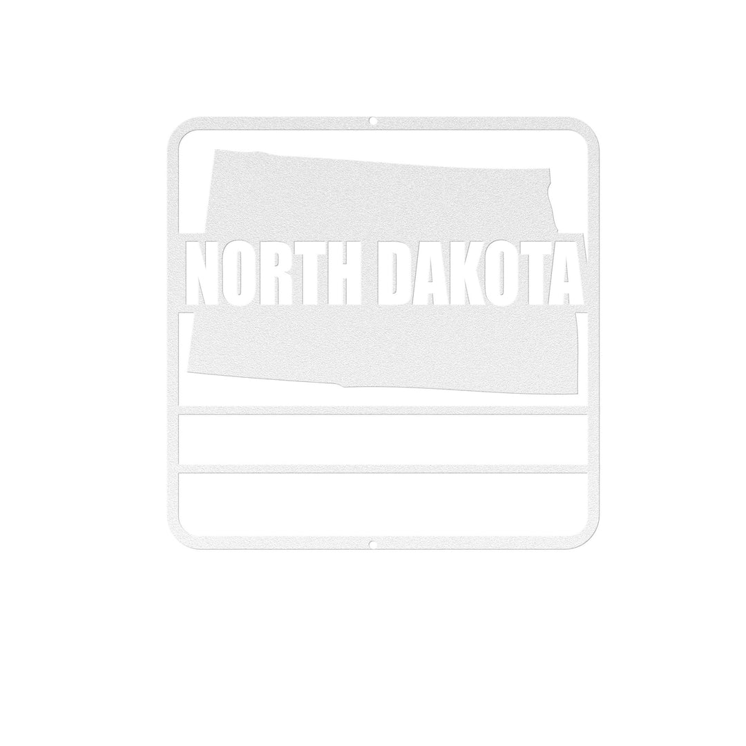 Die - Cut Metal Signs custom map of North Dakota - Tailored Wall ExpressionsWall Artapod - 3296746