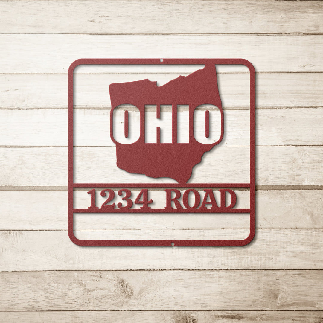 Die - Cut Metal Signs custom map of OHIO PERSONALIZED - Tailored Wall Expressionsapod - 3646725