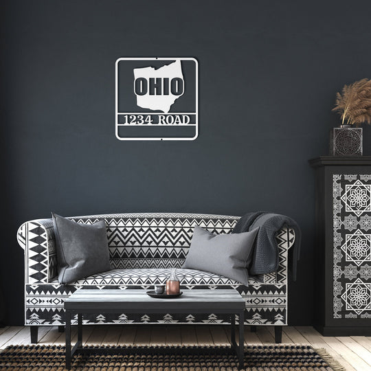 Die - Cut Metal Signs custom map of OHIO PERSONALIZED - Tailored Wall Expressionsapod - 3646725