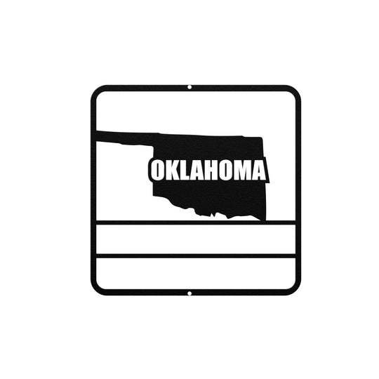 Die - Cut Metal Signs custom map of Oklahoma - Tailored Wall ExpressionsWall Artapod - 3299095