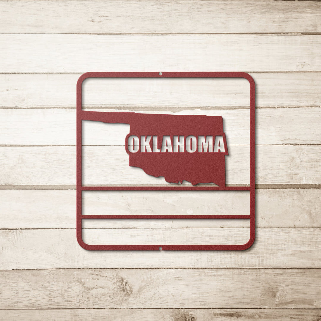 Die - Cut Metal Signs custom map of Oklahoma - Tailored Wall ExpressionsWall Artapod - 3299095