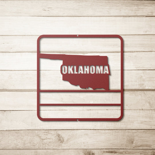 Die - Cut Metal Signs custom map of Oklahoma - Tailored Wall ExpressionsWall Artapod - 3299095