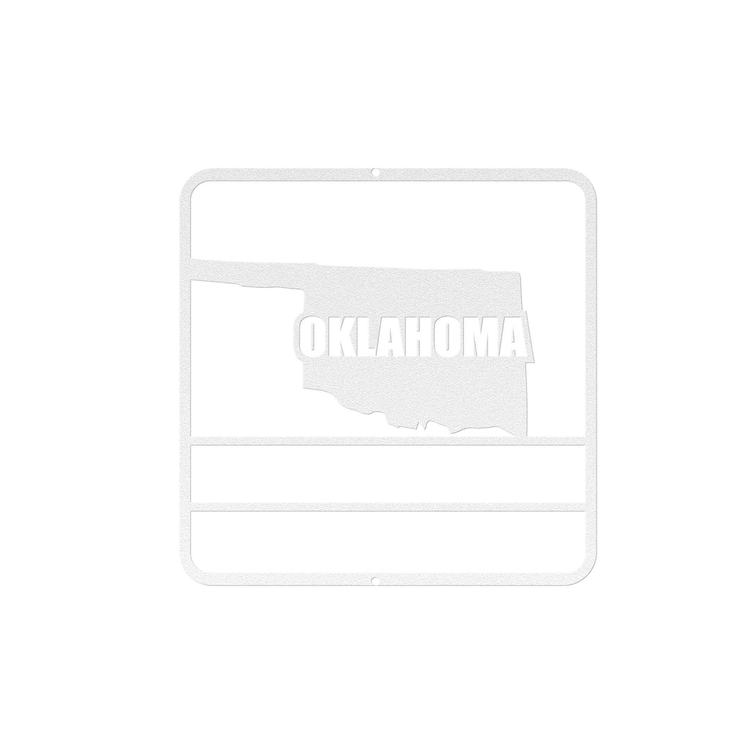 Die - Cut Metal Signs custom map of Oklahoma - Tailored Wall ExpressionsWall Artapod - 3299095