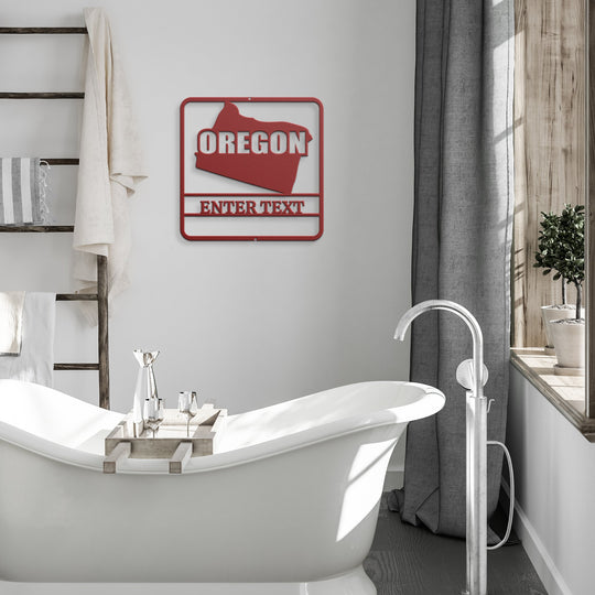 Die - Cut Metal Signs custom map of OREGON PERSONALIZED - Tailored Wall Expressionsapod - 3646777