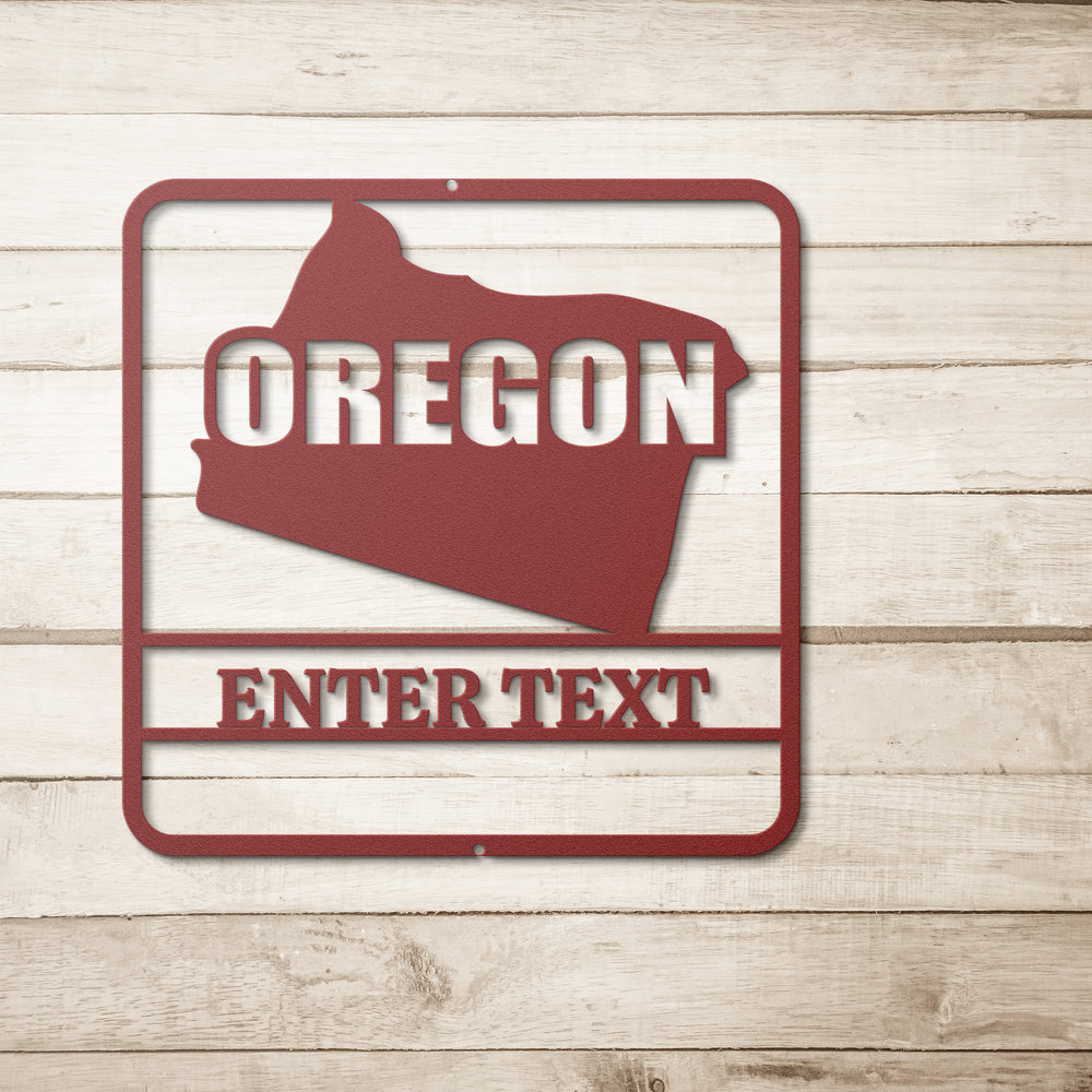 Die - Cut Metal Signs custom map of OREGON PERSONALIZED - Tailored Wall Expressionsapod - 3646777