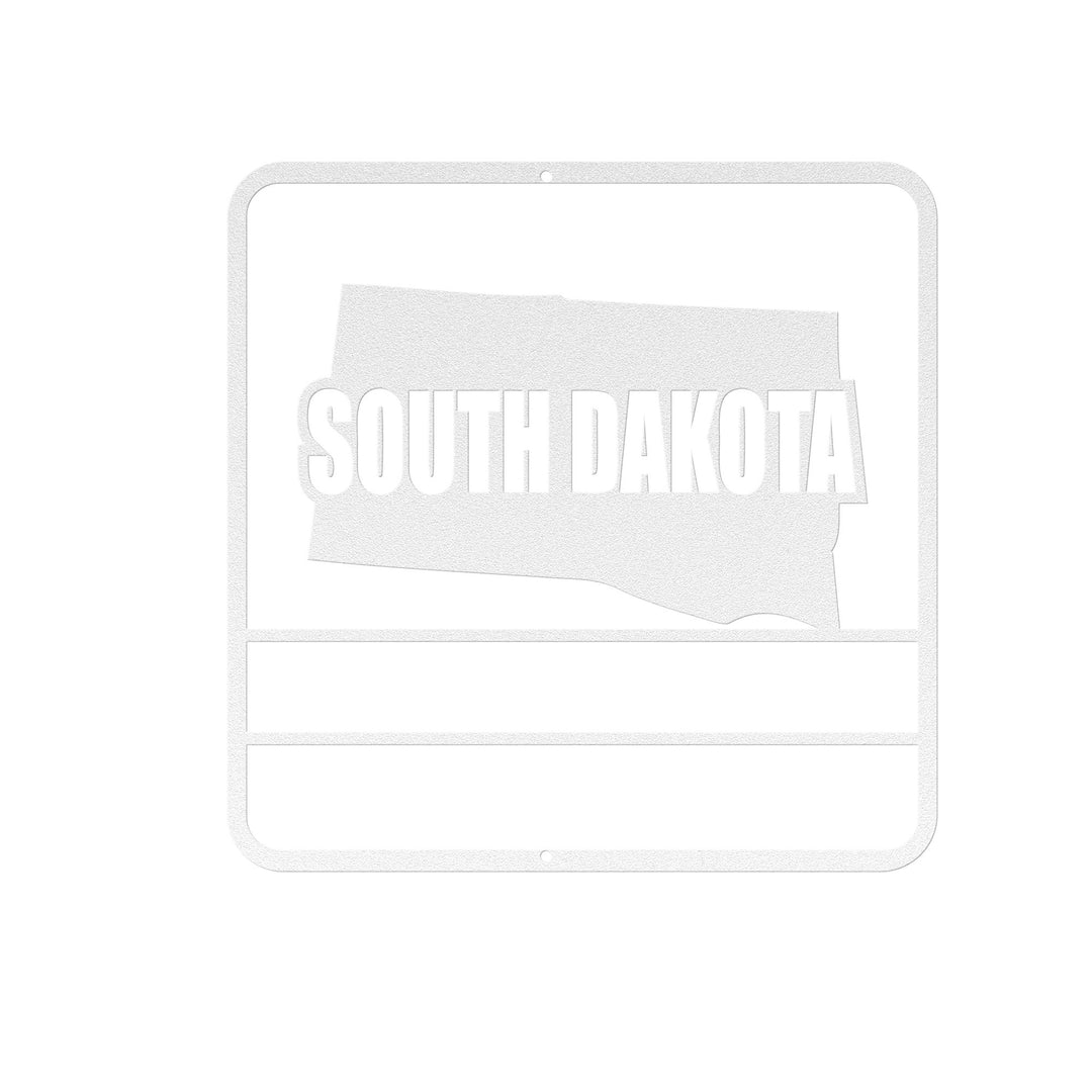 Die - Cut Metal Signs custom map of South dakota - Tailored Wall ExpressionsWall Artapod - 3302441