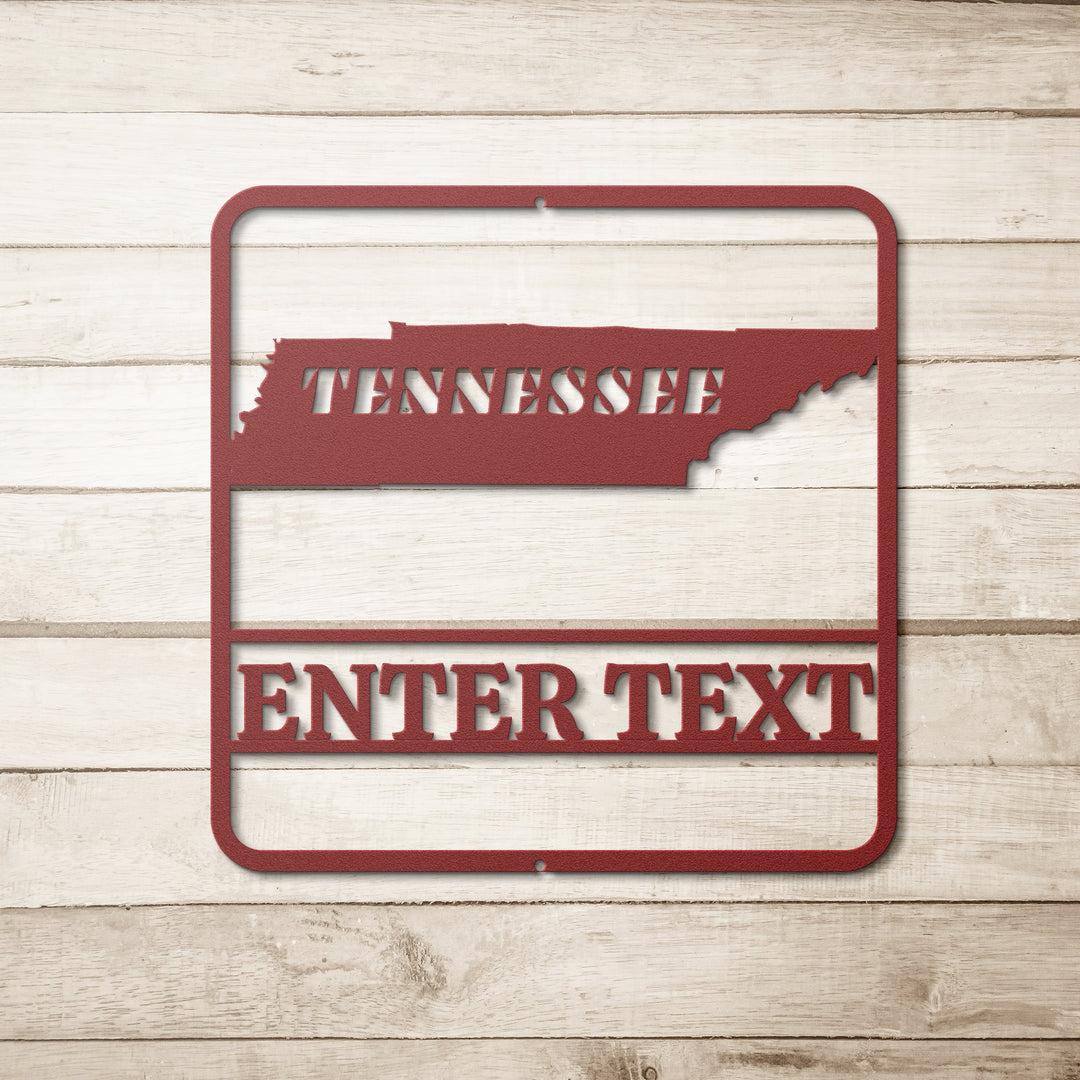 Die - Cut Metal Signs custom map of Tennessee PERSONALIZED - Tailored Wall ExpressionsWall Artapod - 3647142