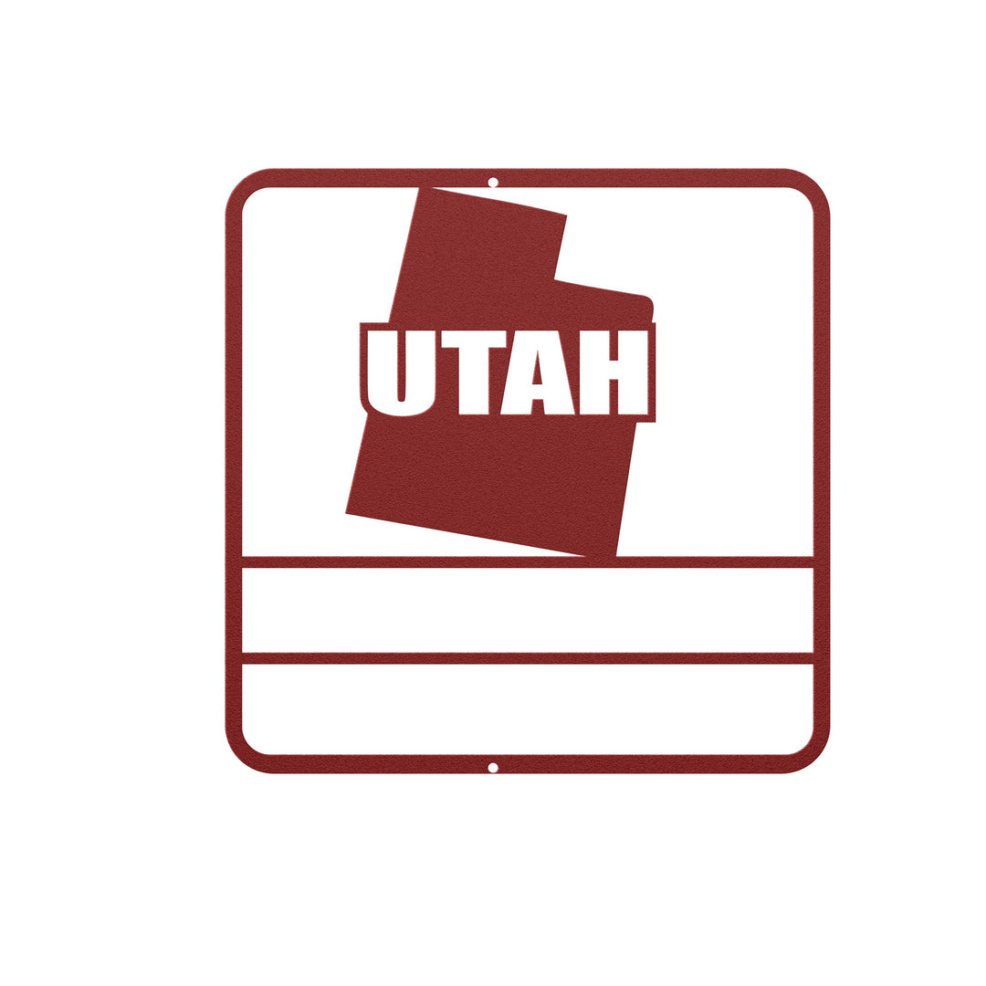 Die - Cut Metal Signs custom map of Utah - Tailored Wall ExpressionsWall Artapod - 3302568