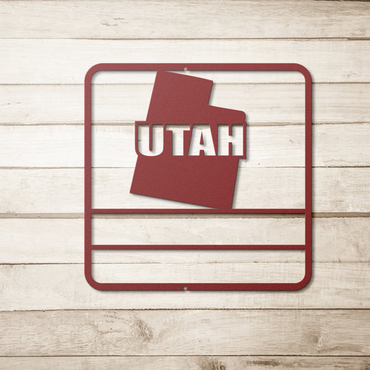 Die - Cut Metal Signs custom map of Utah - Tailored Wall ExpressionsWall Artapod - 3302568