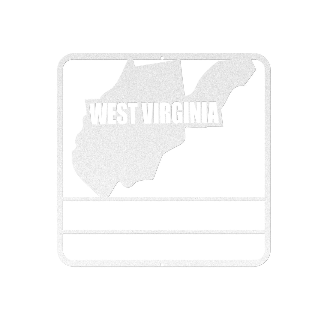 Die - Cut Metal Signs custom map of West Virgina - Tailored Wall ExpressionsWall Artapod - 3304544