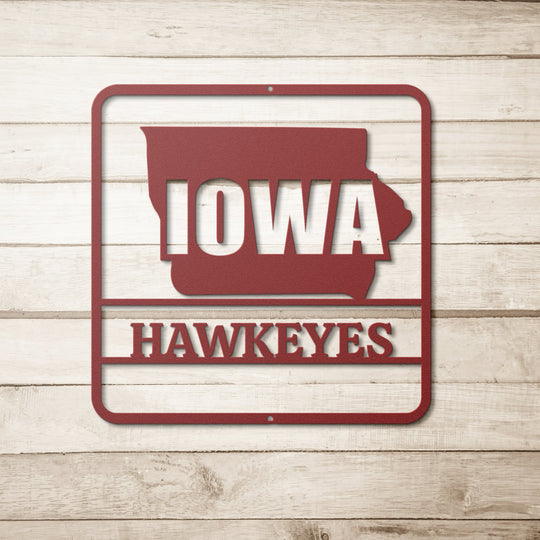 Die - Cut Metal Signs Custom state map of Iowa personalized - Tailored Wall ExpressionsWall Artapod - 3277737