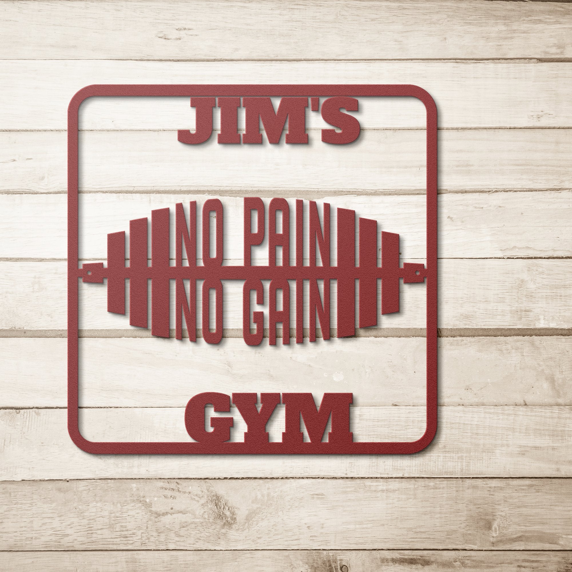 Die - Cut Metal Signs custom text gym sign inspirational - Tailored Wall ExpressionsWall Artapod - 3335484