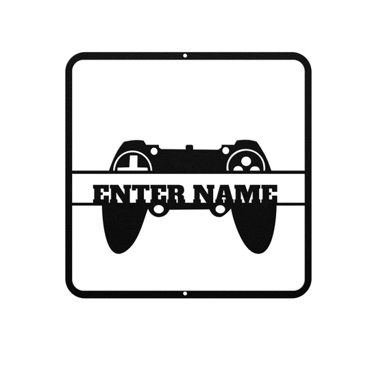 Die - Cut Metal Signs custom text with image of game controler - Tailored Wall ExpressionsWall Artapod - 3335625