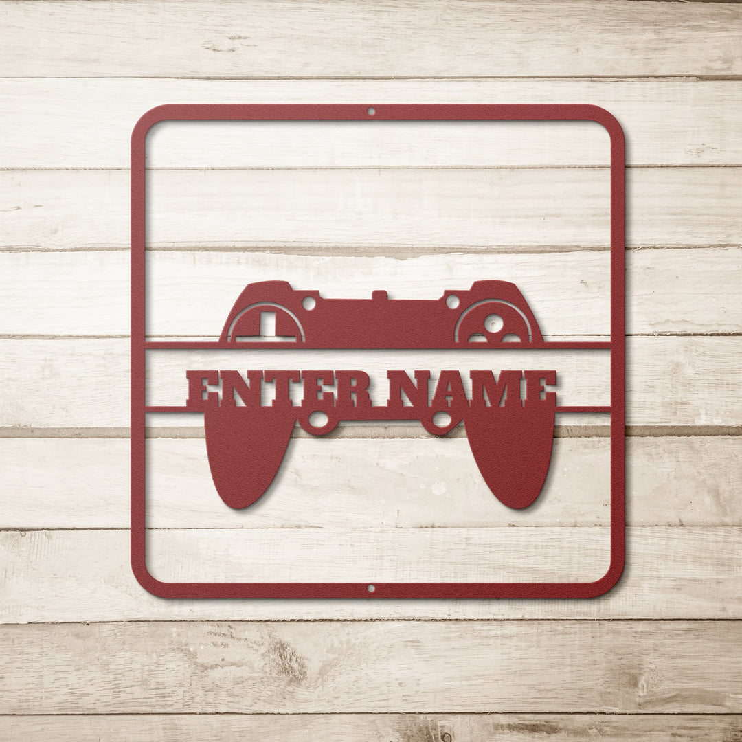 Die - Cut Metal Signs custom text with image of game controler - Tailored Wall ExpressionsWall Artapod - 3335625