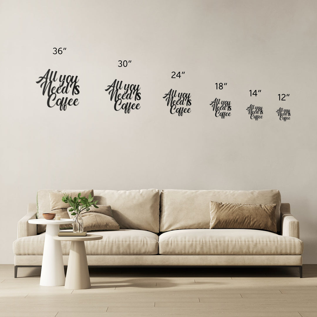 Die - Cut Metal Signs featuring a coffee saying - Tailored Wall ExpressionsWall Artapod - 3351550