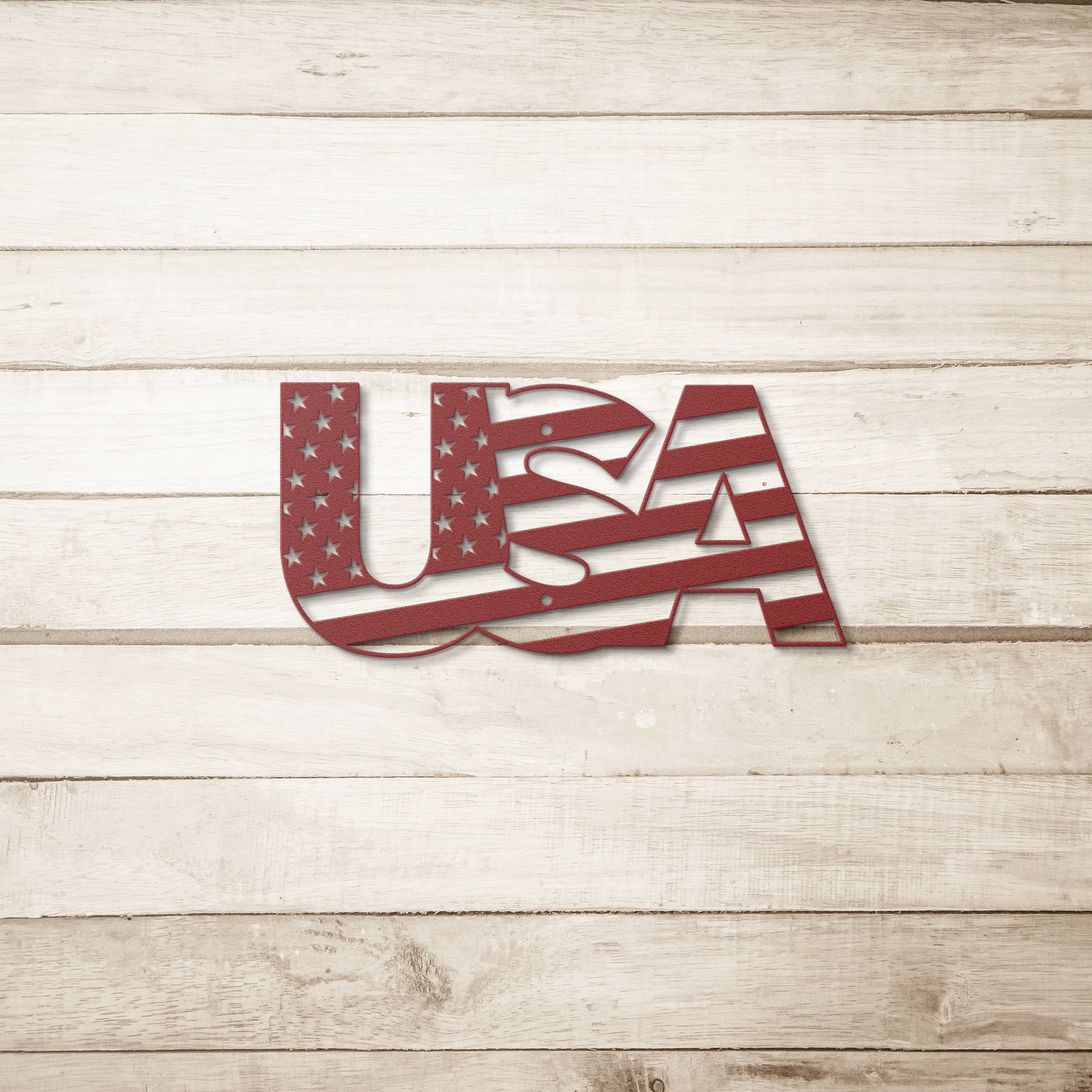 Die - Cut Metal Signs featuring a USA flag image - Tailored Wall ExpressionsWall Artapod - 3350868