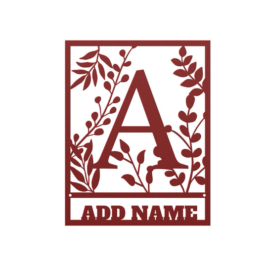 Die - Cut Metal Signs Floral monogram A - Tailored Wall ExpressionsWall Artapod - 3394038