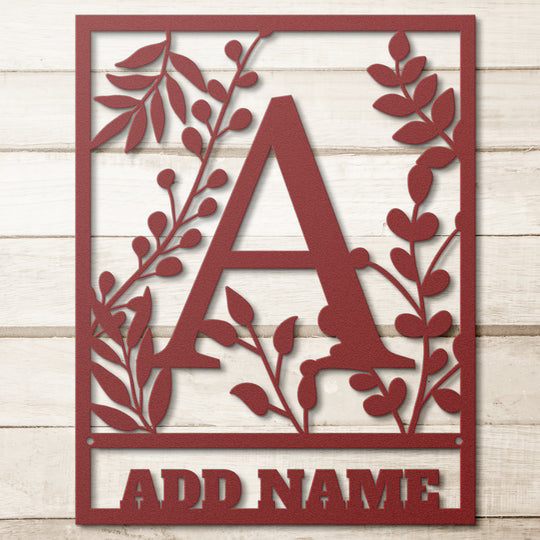 Die - Cut Metal Signs Floral monogram A - Tailored Wall ExpressionsWall Artapod - 3394038