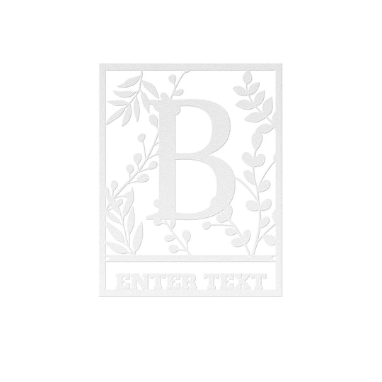 Die - Cut Metal Signs Floral monogram B - Tailored Wall ExpressionsWall Artapod - 3394117