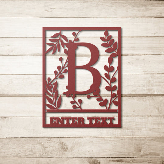 Die - Cut Metal Signs Floral monogram B - Tailored Wall ExpressionsWall Artapod - 3394117