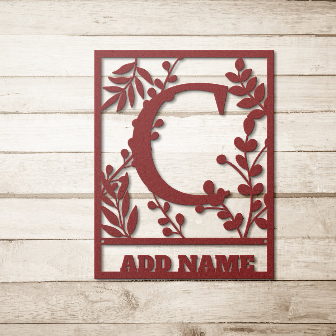 Die - Cut Metal Signs floral monogram C - Tailored Wall ExpressionsWall Artapod - 3394181