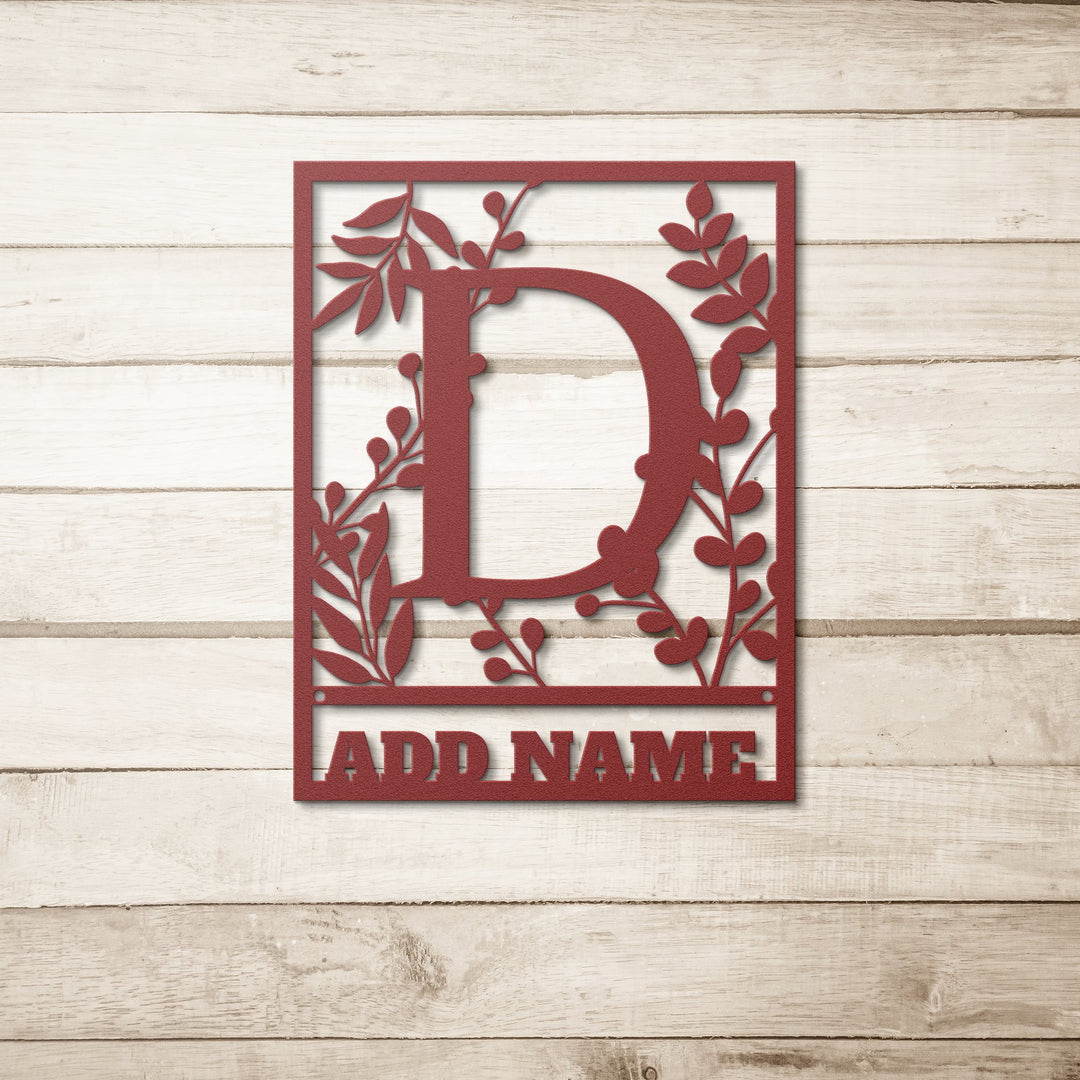 Die - Cut Metal Signs Floral monogram D - Tailored Wall ExpressionsWall Artapod - 3394380