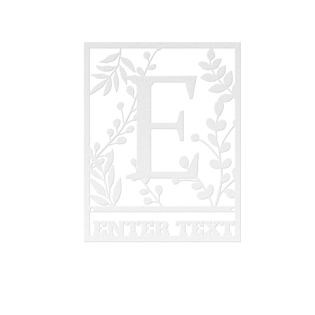 Die - Cut Metal Signs Floral monogram E - Tailored Wall ExpressionsWall Artapod - 3394414