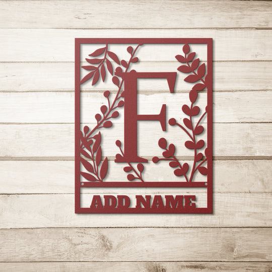 Die - Cut Metal Signs Floral monogram F - Tailored Wall ExpressionsWall Artapod - 3394486