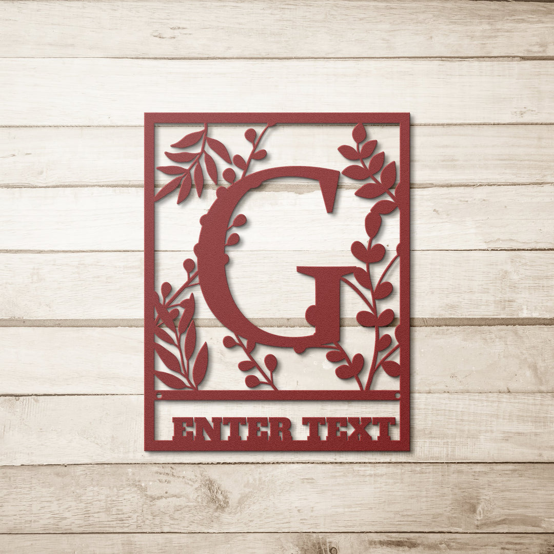 Die - Cut Metal Signs Floral monogram G - Tailored Wall ExpressionsWall Artapod - 3394531