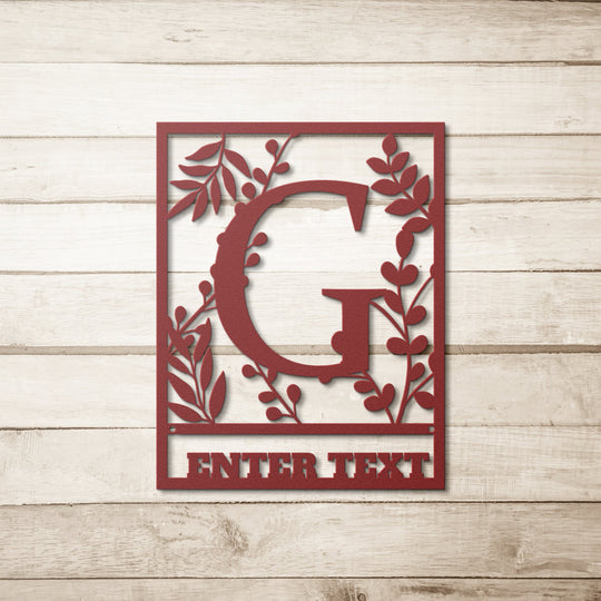 Die - Cut Metal Signs Floral monogram G - Tailored Wall ExpressionsWall Artapod - 3394531