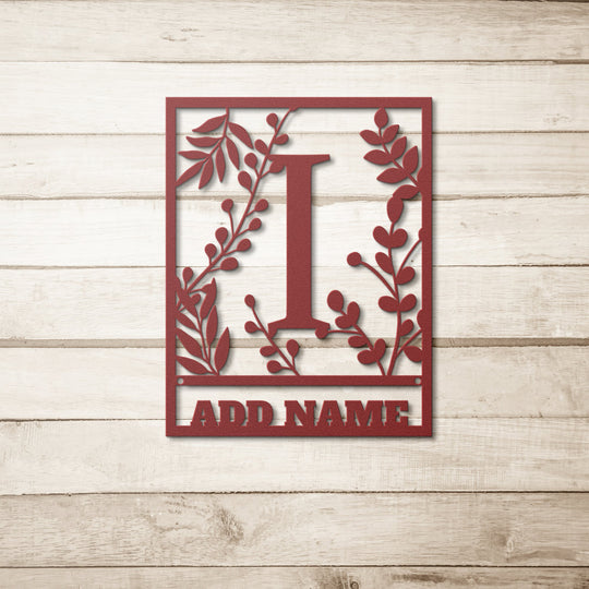 Die - Cut Metal Signs Floral monogram I - Tailored Wall ExpressionsWall Artapod - 3394781