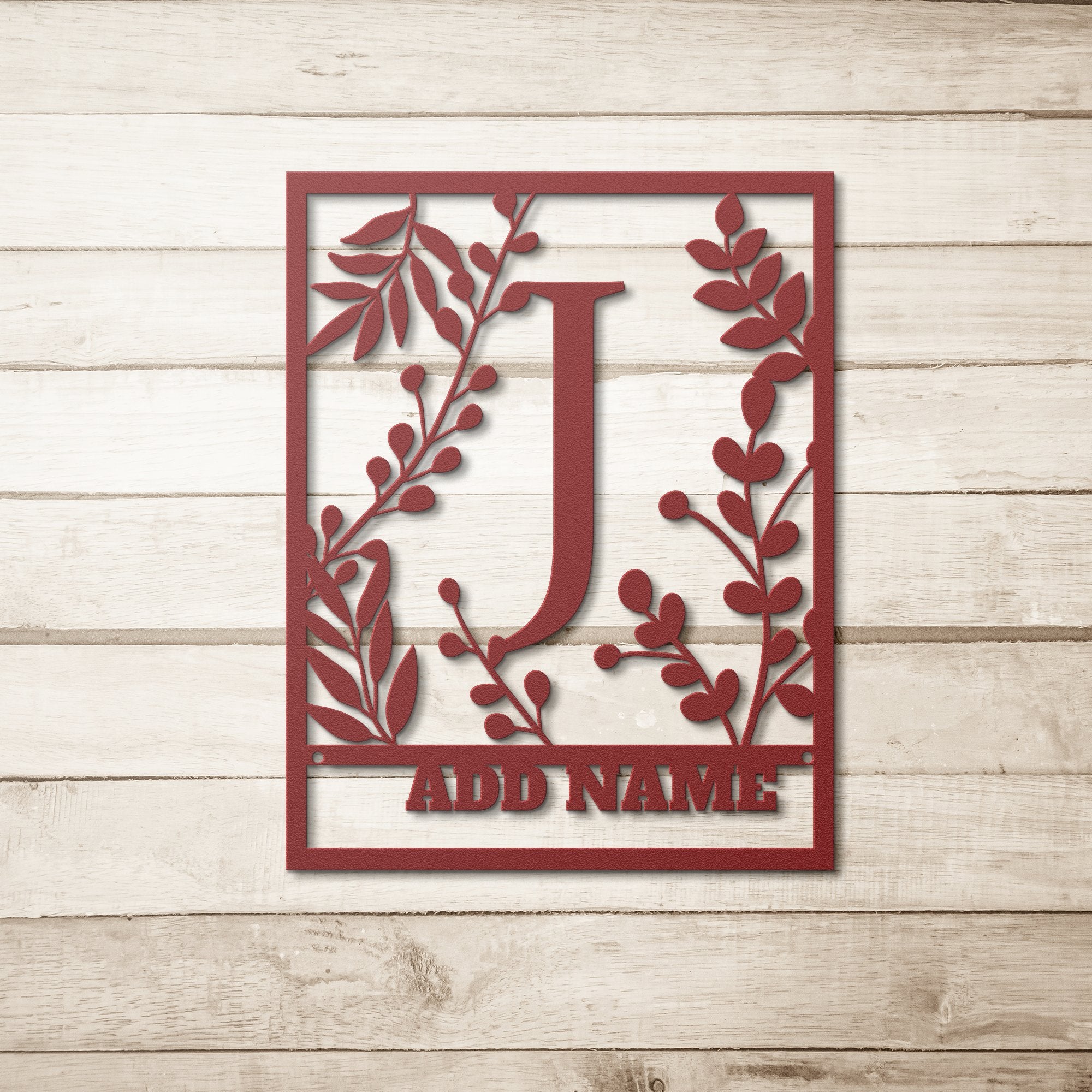 Die - Cut Metal Signs Floral monogram J - Tailored Wall ExpressionsWall Artapod - 3394873