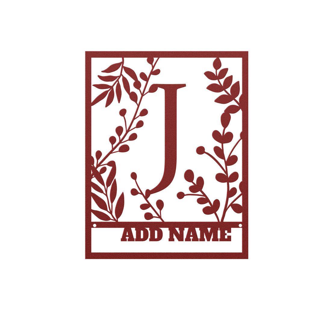 Die - Cut Metal Signs Floral monogram J - Tailored Wall ExpressionsWall Artapod - 3394873