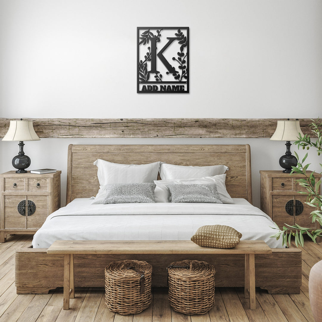 Die - Cut Metal Signs Floral monogram K - Tailored Wall ExpressionsWall Artapod - 3401854